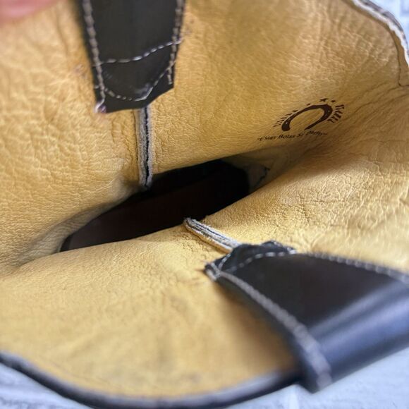 Tierra Blanca Men’s Size 11 Square Toe Leather Pull On Cowboy Western Boots - Picture 9 of 14